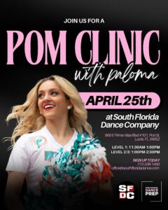 Pom Clinic with Paloma Alvarez Director of High School Prep